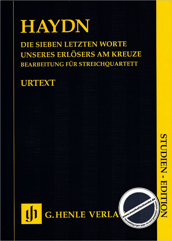 Titelbild für HN 9771 - DIE 7 LETZTEN WORTE UNSERES ERLOESERS AM KREUZE HOB 20/1B