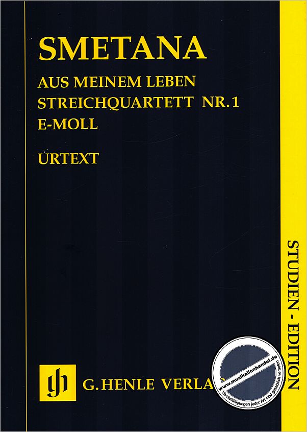 Titelbild für HN 9814 - AUS MEINEM LEBEN (QUARTETT 1 E-MOLL)