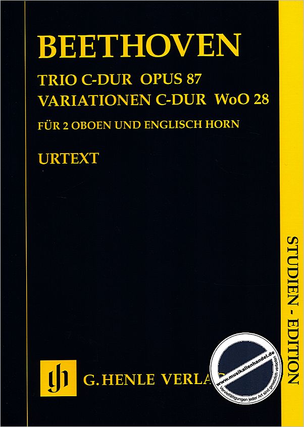 Titelbild für HN 9947 - TRIO C-DUR OP 87 + VARIATIONEN C-DUR WOO 28