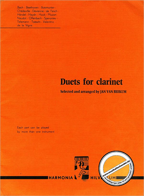 Titelbild für HU 3011 - DUETS FOR CLARINET