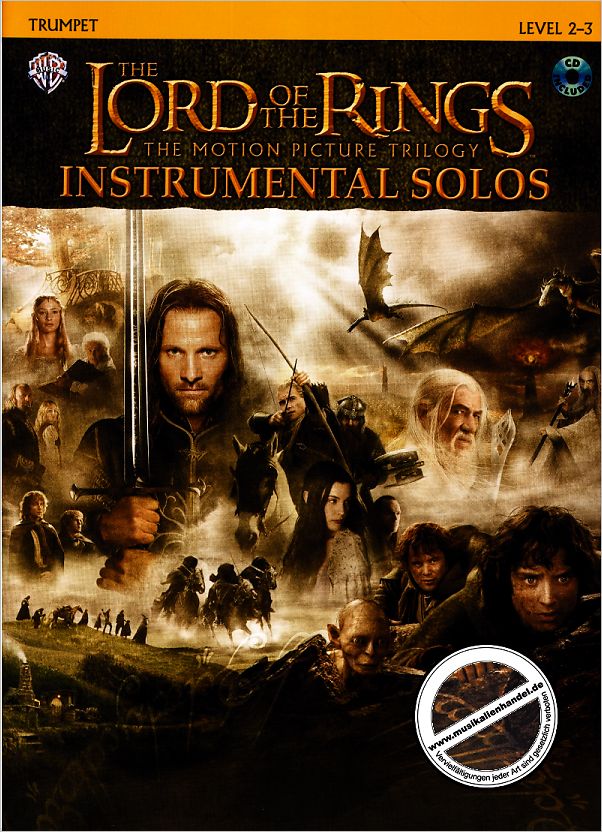 Titelbild für IFM 0408CD - LORD OF THE RINGS TRILOGY INSTRUMENTAL SOLOS