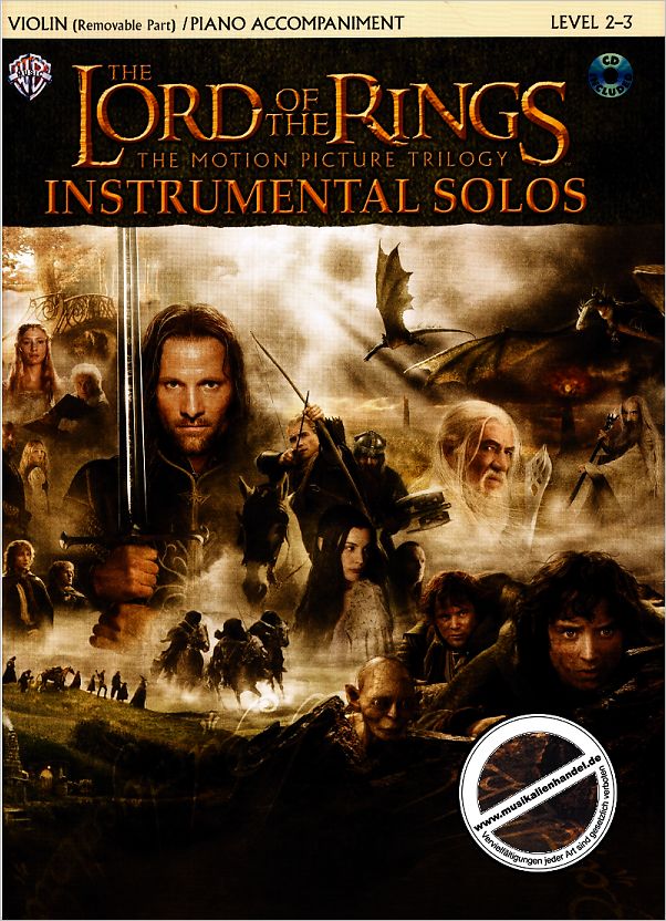 Titelbild für IFM 0412CD - LORD OF THE RINGS TRILOGY INSTRUMENTAL SOLOS