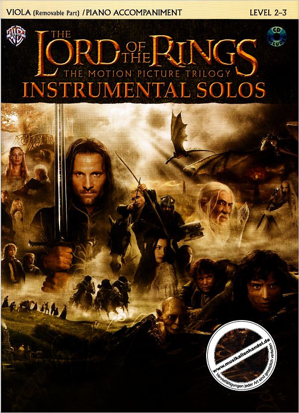Titelbild für IFM 0413CD - LORD OF THE RINGS TRILOGY INSTRUMENTAL SOLOS