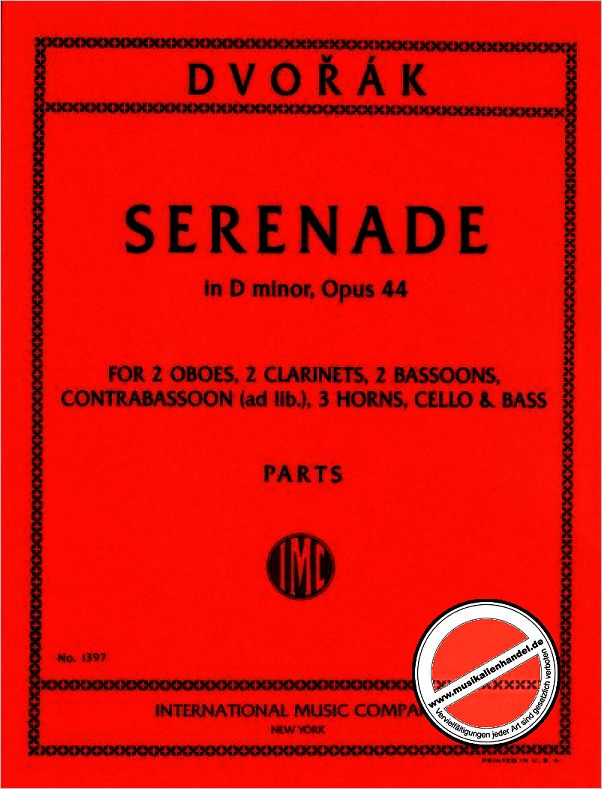 Titelbild für IMC 1397 - SERENADE D-MOLL OP 44