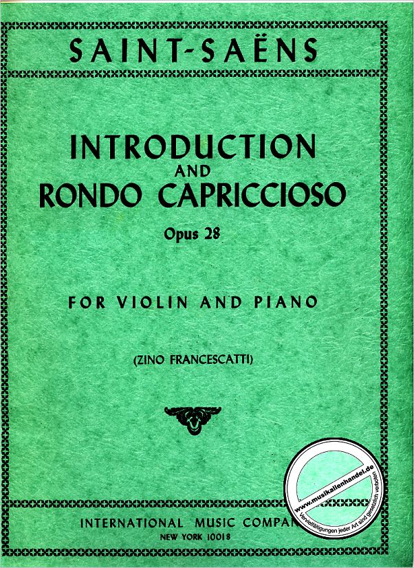 Titelbild für IMC 1426 - INTRODUCTION ET RONDO CAPRICCIOSO OP 28