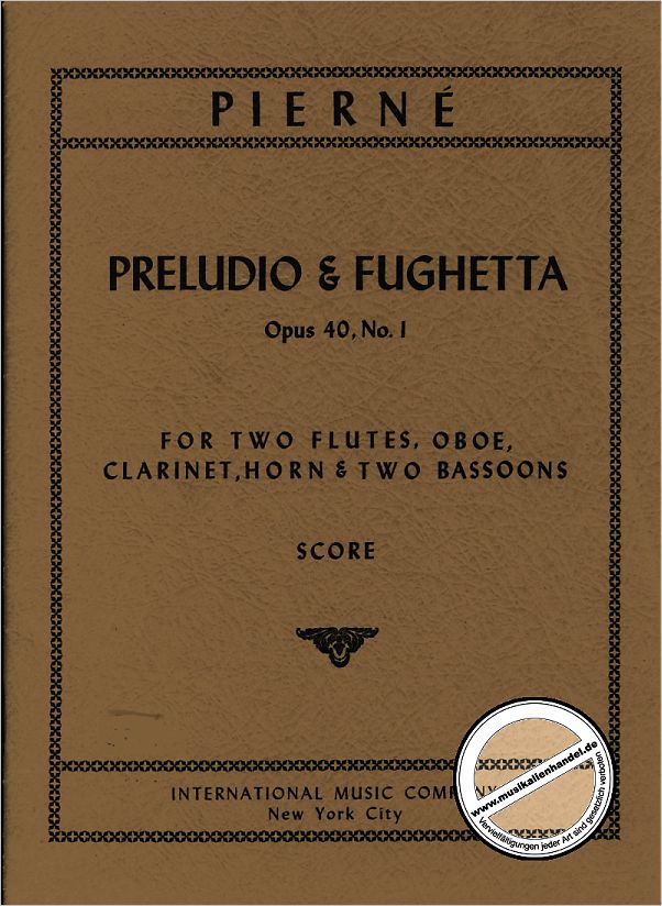 Titelbild für IMC 1804 - PRELUDIO + FUGHETTA OP 40/1