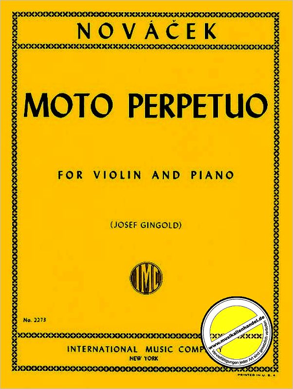 Titelbild für IMC 2273 - MOTO PERPETUO D-MOLL