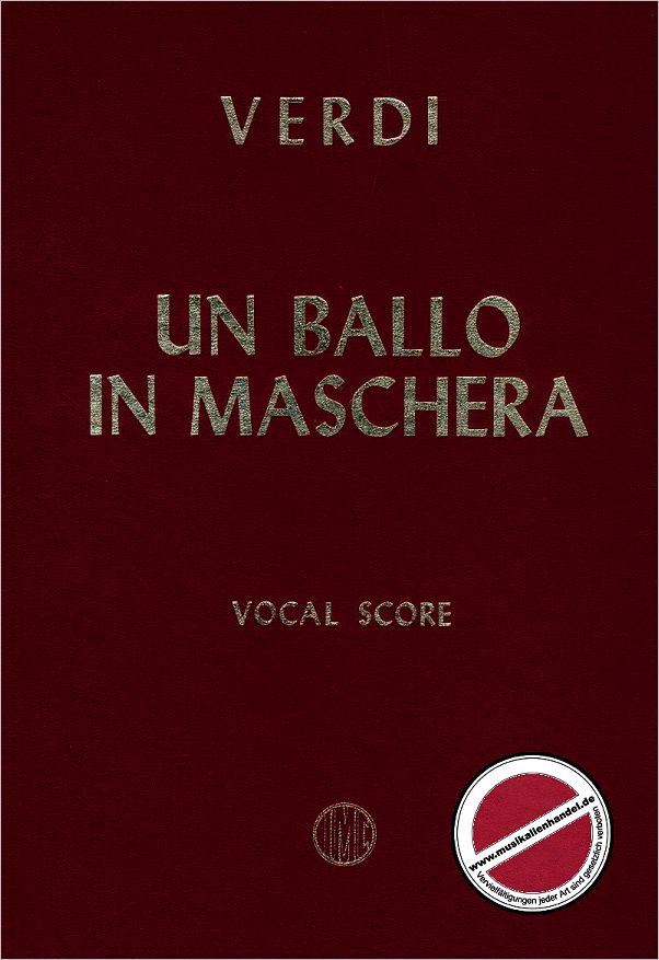 Titelbild für IMC 2600 - UN BALLO IN MASCHERA (EIN MASKENBALL)