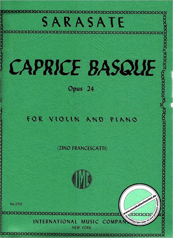 Titelbild für IMC 2710 - CAPRICE BASQUE OP 24