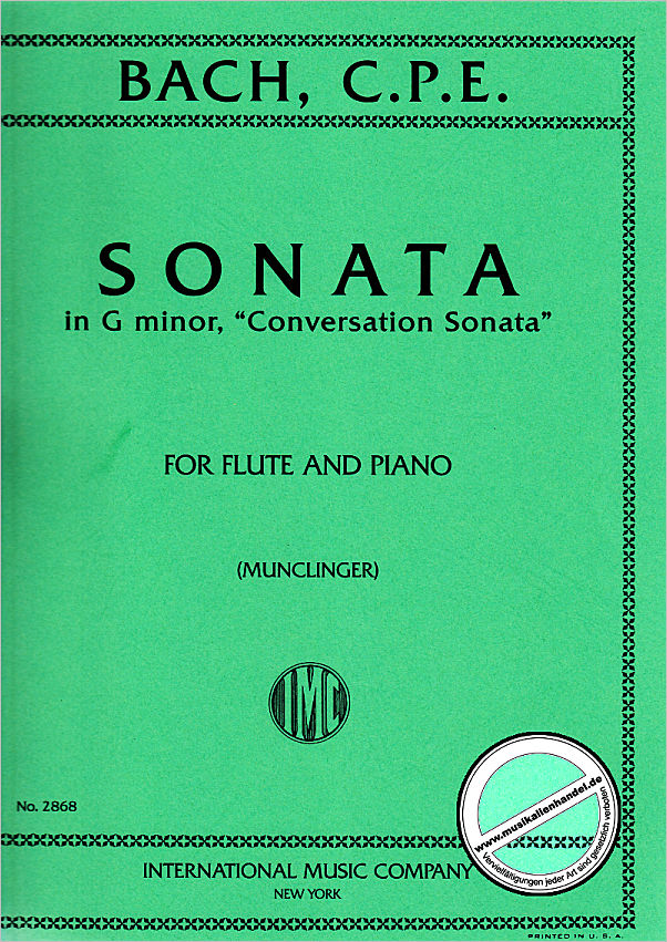Titelbild für IMC 2868 - SONATE G-MOLL CONVERSATION SONATE