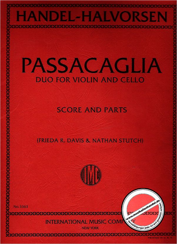 Titelbild für IMC 3363 - PASSACAGLIA