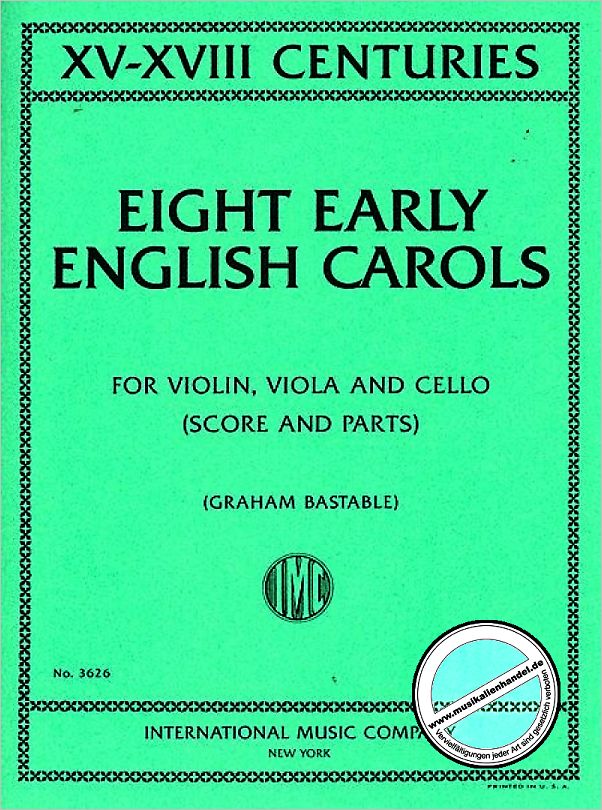 Titelbild für IMC 3626 - 8 EARLY ENGLISH CAROLS