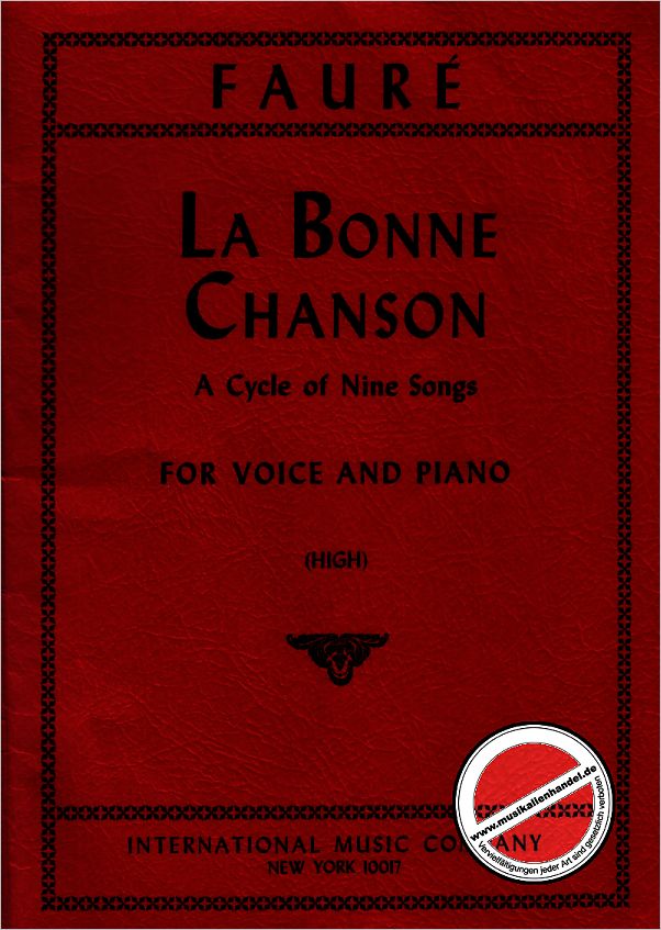 Titelbild für IMC 482 - LA BONNE CHANSON - 9 CHANSONS
