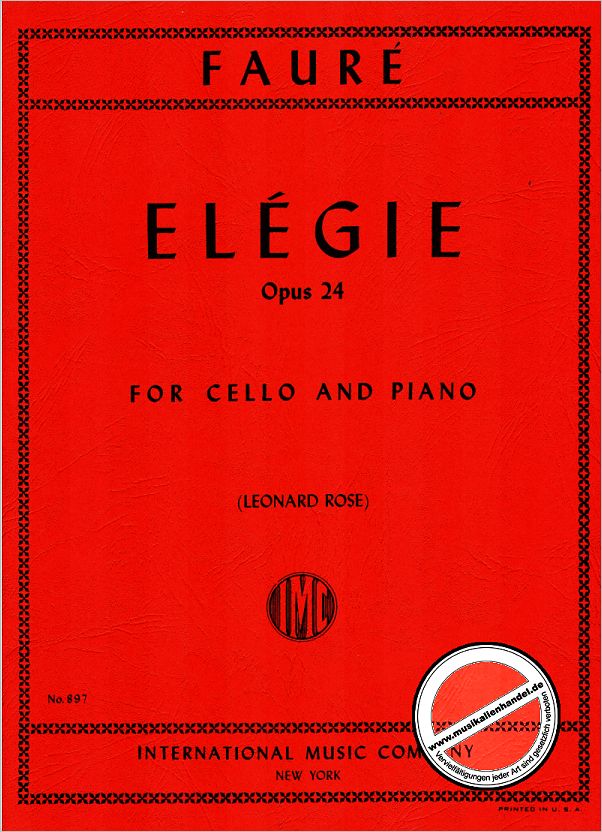 Titelbild für IMC 897 - ELEGIE OP 24