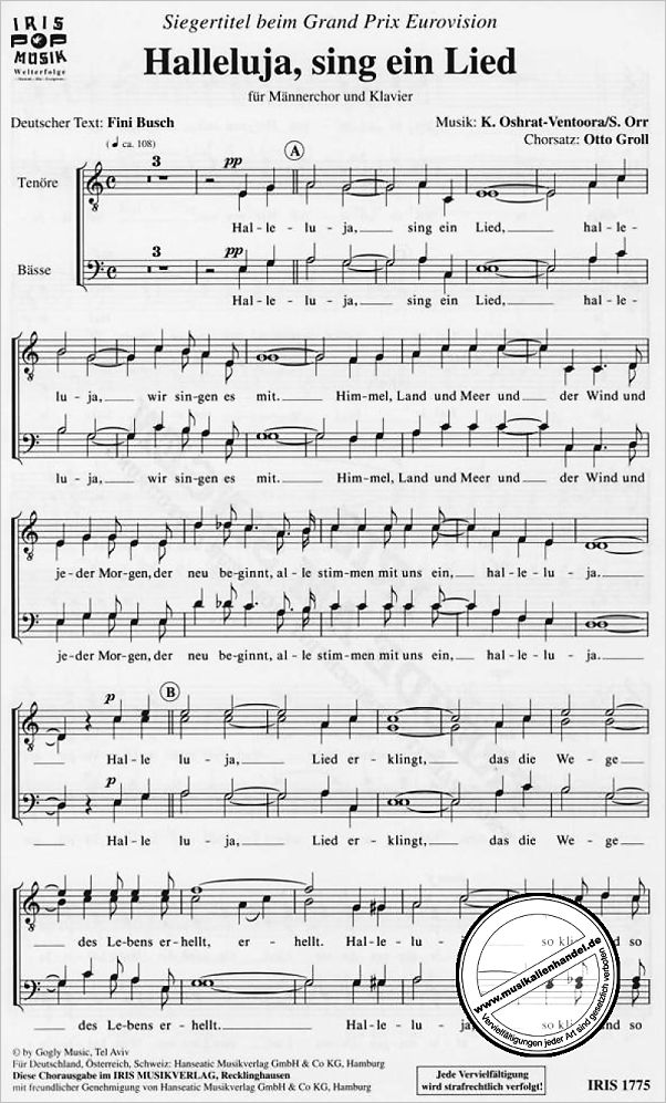 Titelbild für IRIS 1775-13 - HALLELUJA SING EIN LIED (GRAND