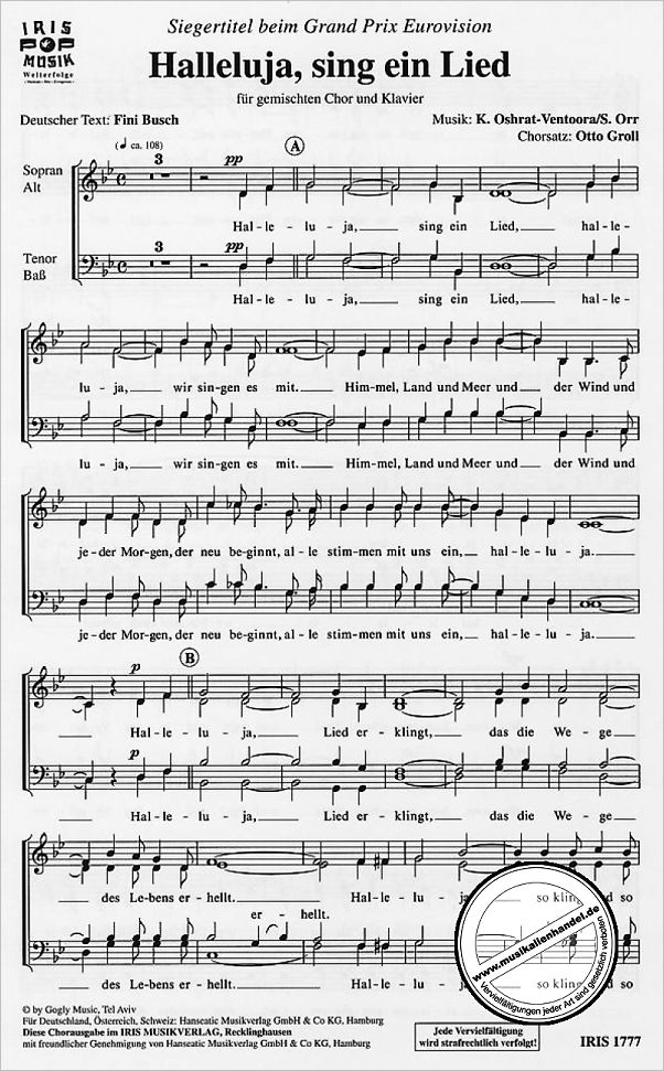 Titelbild für IRIS 1777-23 - HALLELUJA SING EIN LIED