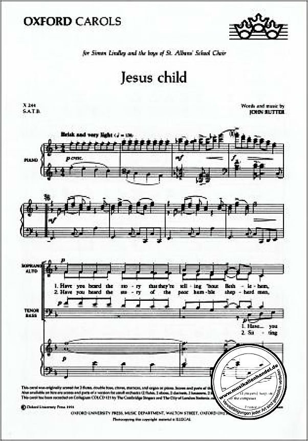 Titelbild für ISBN 0-19-343045-2 - JESUS CHILD