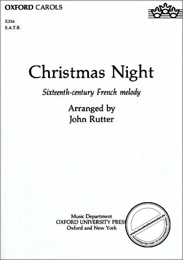 Titelbild für ISBN 0-19-343115-7 - CHRISTMAS NIGHT