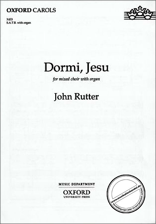 Titelbild für ISBN 0-19-343241-2 - DORMI JESU