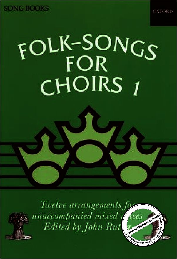 Titelbild für ISBN 0-19-343718-X - FOLK SONGS FOR CHOIRS 1