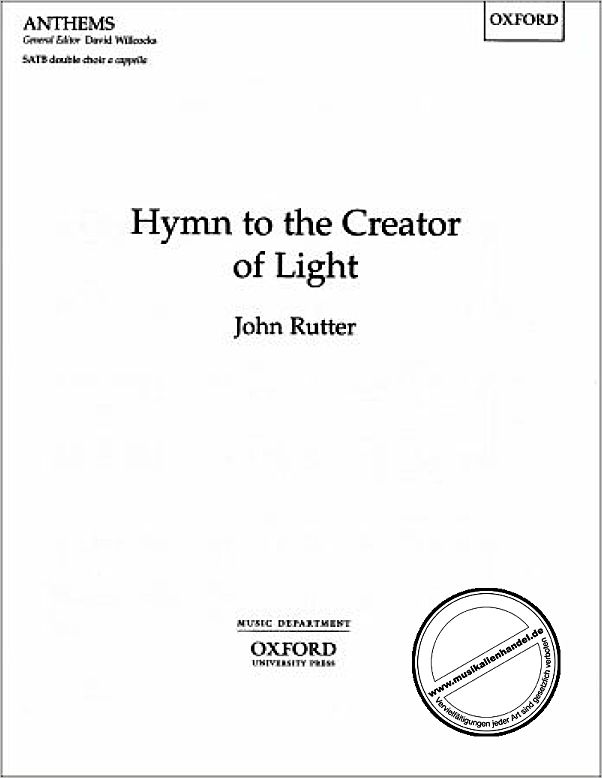 Titelbild für ISBN 0-19-350474-X - HYMN TO THE CREATOR OF LIGHT