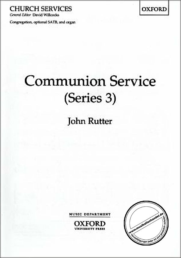 Titelbild für ISBN 0-19-351638-1 - COMMUNION SERVICE 3