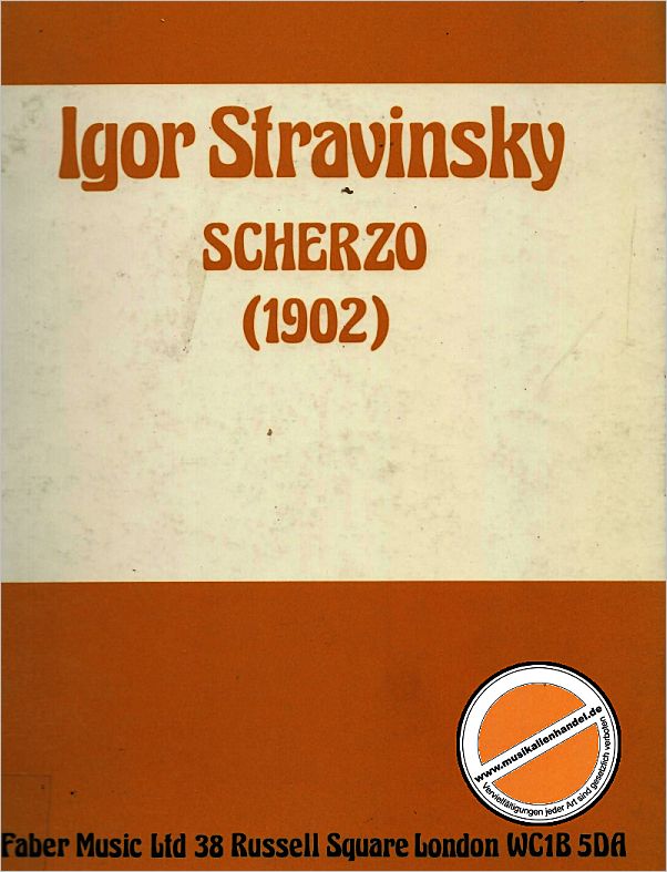 Titelbild für ISBN 0-571-50512-0 - SCHERZO (1902)