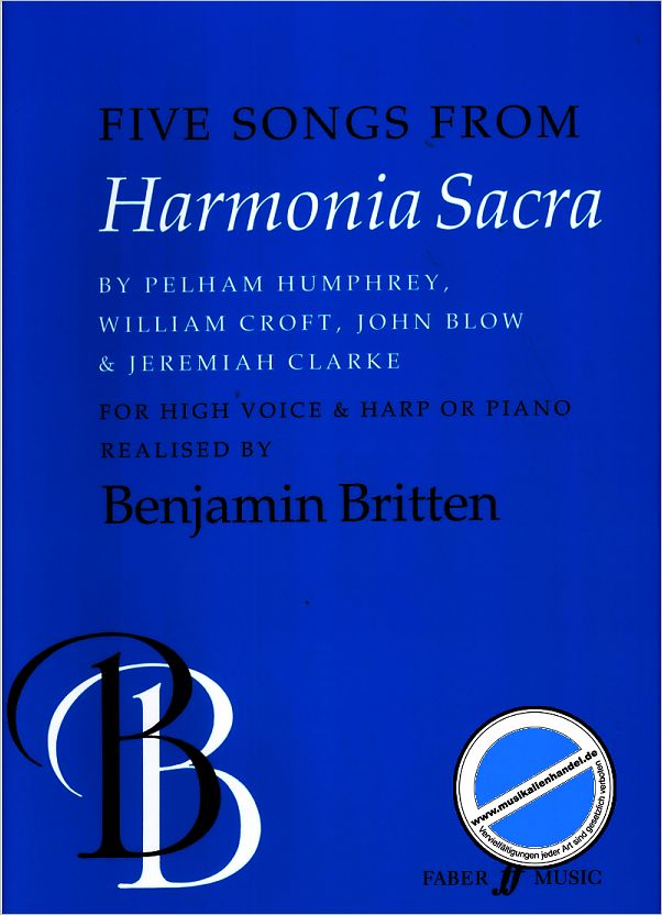 Titelbild für ISBN 0-571-51797-8 - 5 SONGS FROM HARMONIA SACRA
