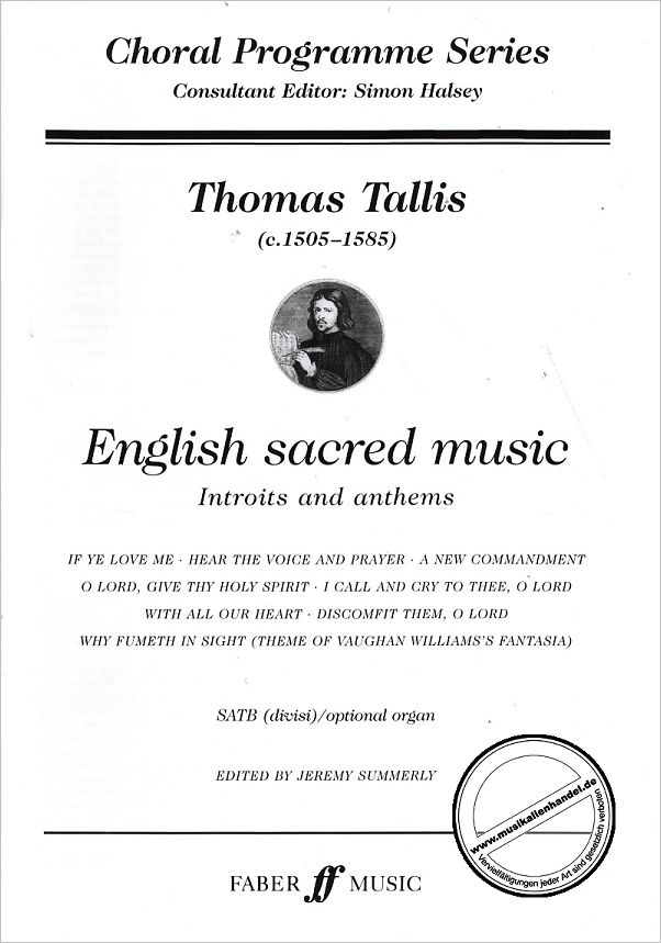 Titelbild für ISBN 0-571-52299-8 - ENGLISH SACRED MUSIC - INTROITS AND ANTHEMS