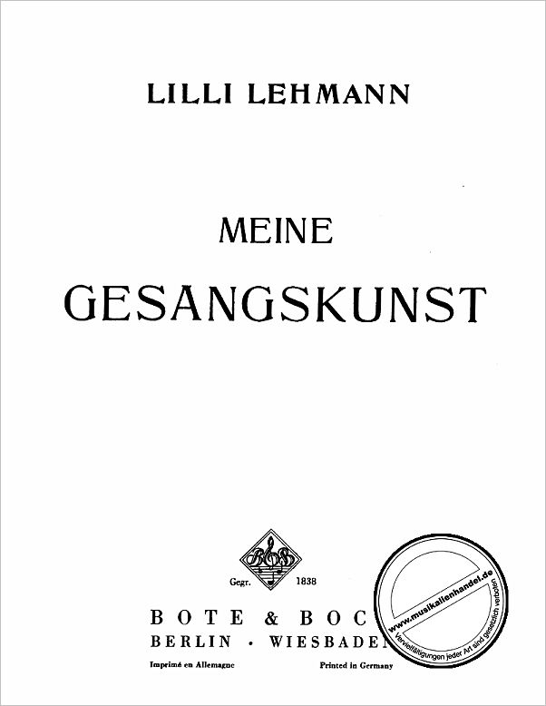 Titelbild für ISBN 3-7931-0782-5 - MEINE GESANGSKUNST