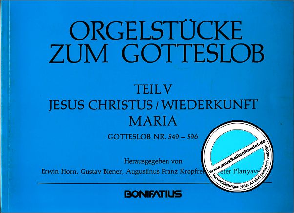 Titelbild für ISBN 3-87088-229-8 - ORGELSTUECKE ZUM GOTTESLOB 5 - MARIA