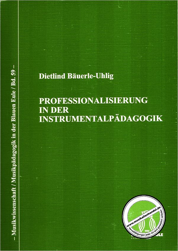 Titelbild für ISBN 3-89924-012-X - PROFESSIONALISIERUNG IN DER INSTRUMENTALPAEDAGOGIK