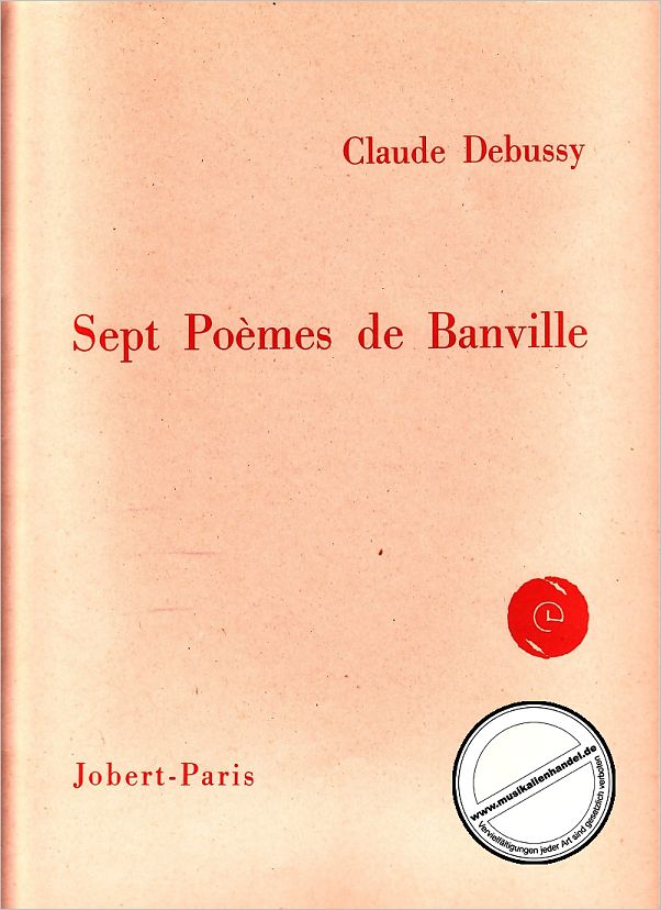 Titelbild für JOBERT 1055 - 7 POEMES DE BANVILLE