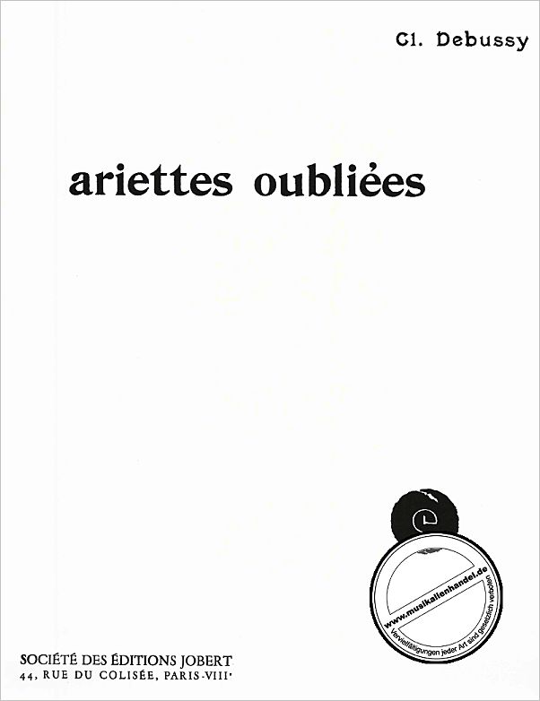 Titelbild für JOBERT 1422 - ARIETTES OUBLIEES