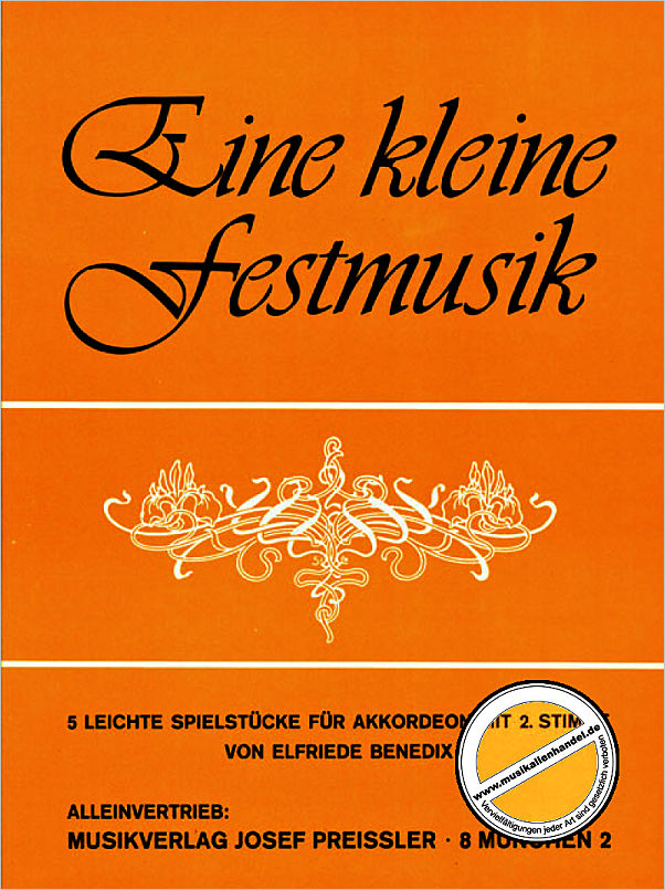 Titelbild für JP 496 - EINE KLEINE FESTMUSIK