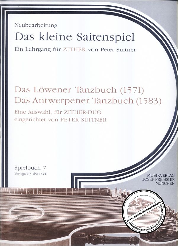 Titelbild für JP 6514-7 - LOEWENER TANZBUCH - ANTWERPENER TANZBUCH