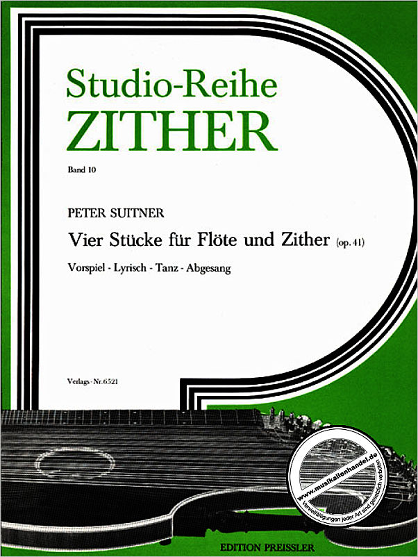 Titelbild für JP 6521 - 4 STUECKE FUER FLOETE + ZITHER