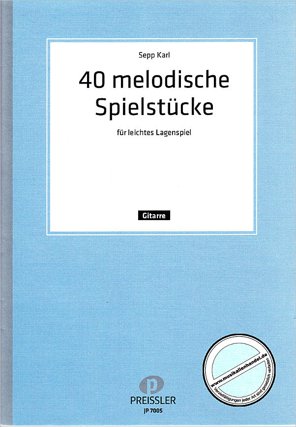 Titelbild für JP 7005 - 40 MELODISCHE STUECKE