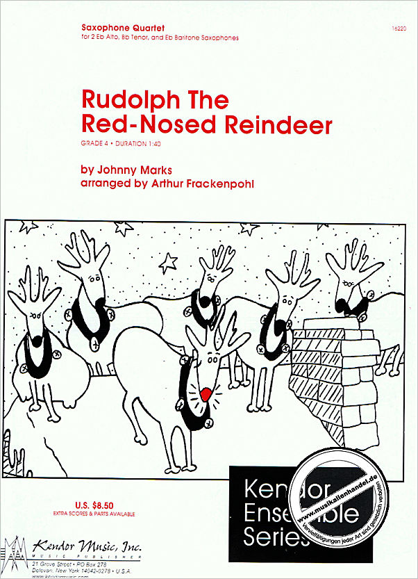 Titelbild für KENDOR 16220 - RUDOLPH THE RED NOSED REINDEER
