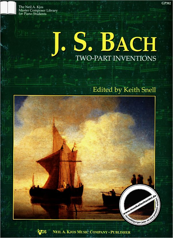 Titelbild für KJOS -GP382 - ZWEISTIMMIGE INVENTIONEN BWV 772-786