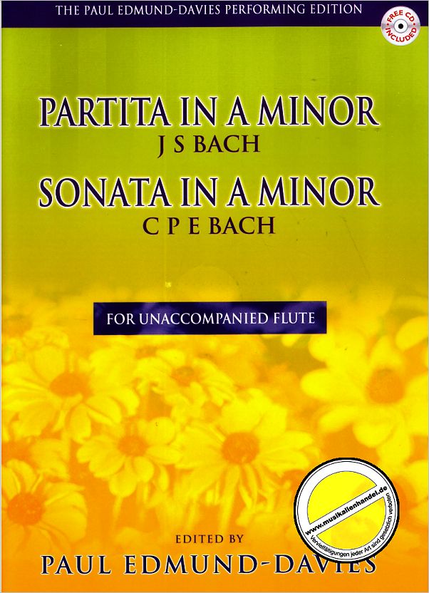Titelbild für KM 3611680 - PARTITA A-MOLL BWV 1013 + SONATE A-MOLL WQ 132
