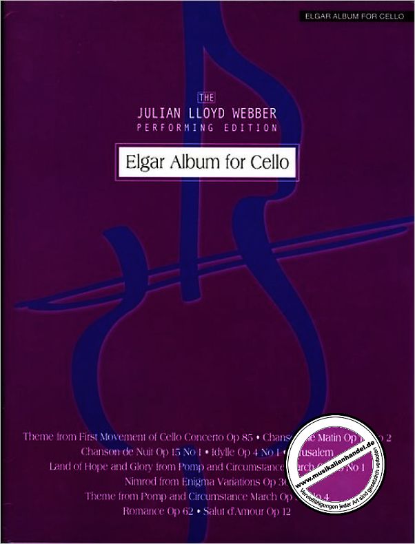Titelbild für KM 3611853 - ELGAR ALBUM FOR CELLO