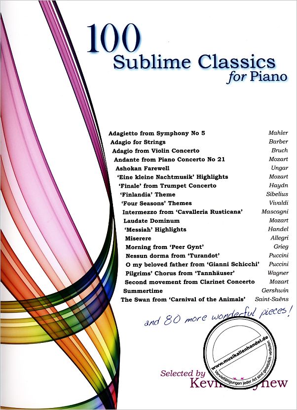 Titelbild für KM 3612180 - 100 SUBLIME CLASSICS FOR PIANO
