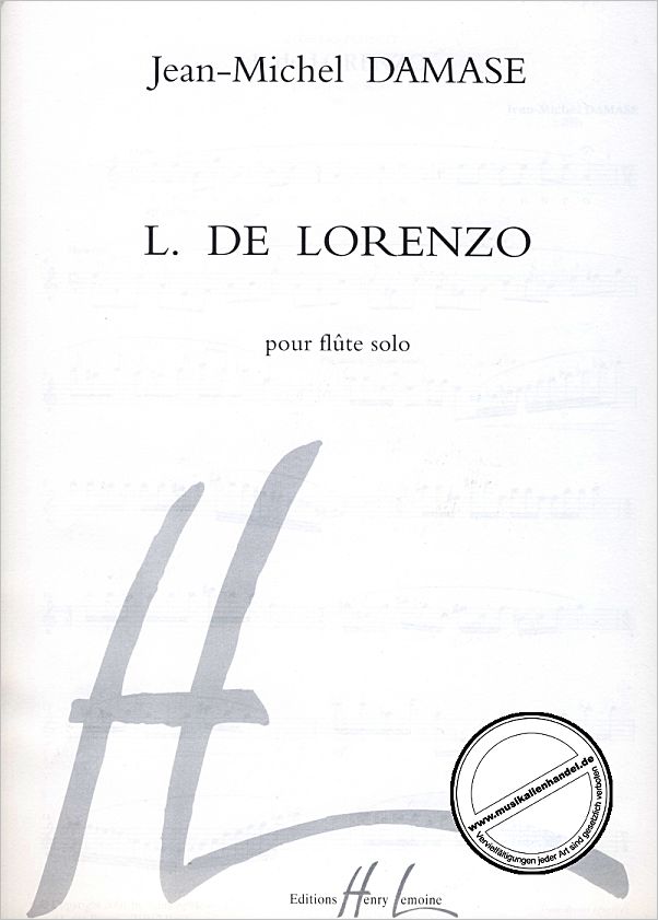 Titelbild für LEMOINE 27496 - L DE LORENZO