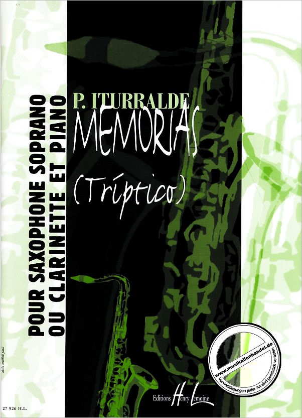 Titelbild für LEMOINE 27926 - MEMORIAS (TRIPTICO)