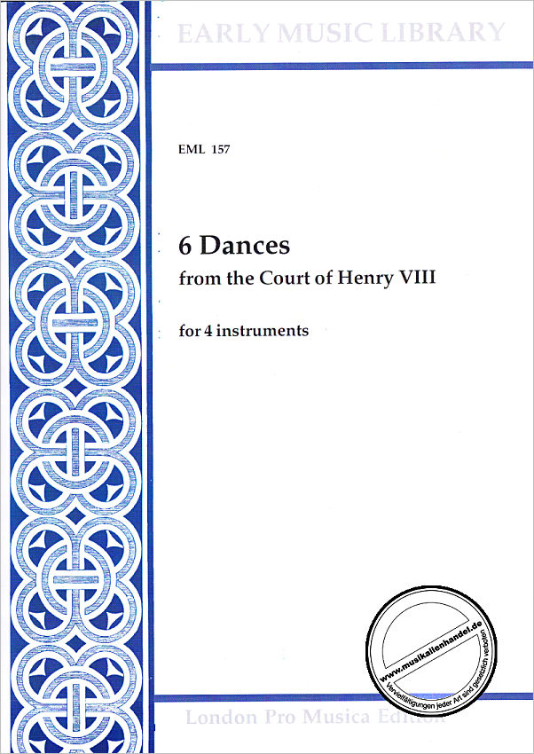 Titelbild für LPM -EML157 - 6 DANCES FROM THE COURT OF HENRY 8