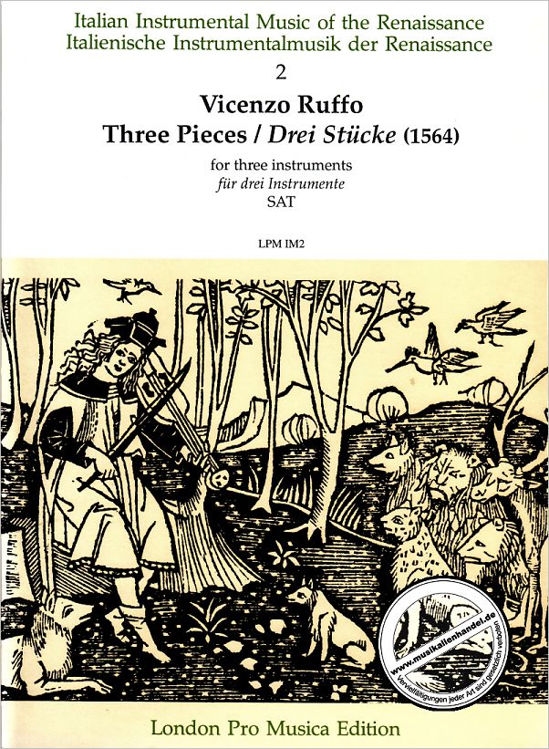 Titelbild für LPM -IM2 - 3 PIECES (CAPRICCI IN MUSICA 1564)