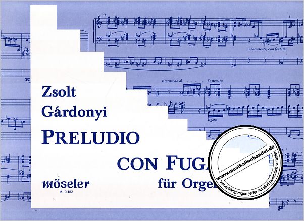 Titelbild für M 19482 - PRELUDIO CON FUGA