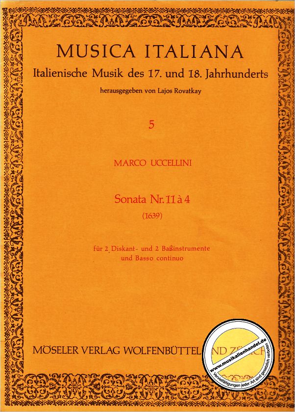 Titelbild für M 46005 - SONATA 11 A 4 (1639)