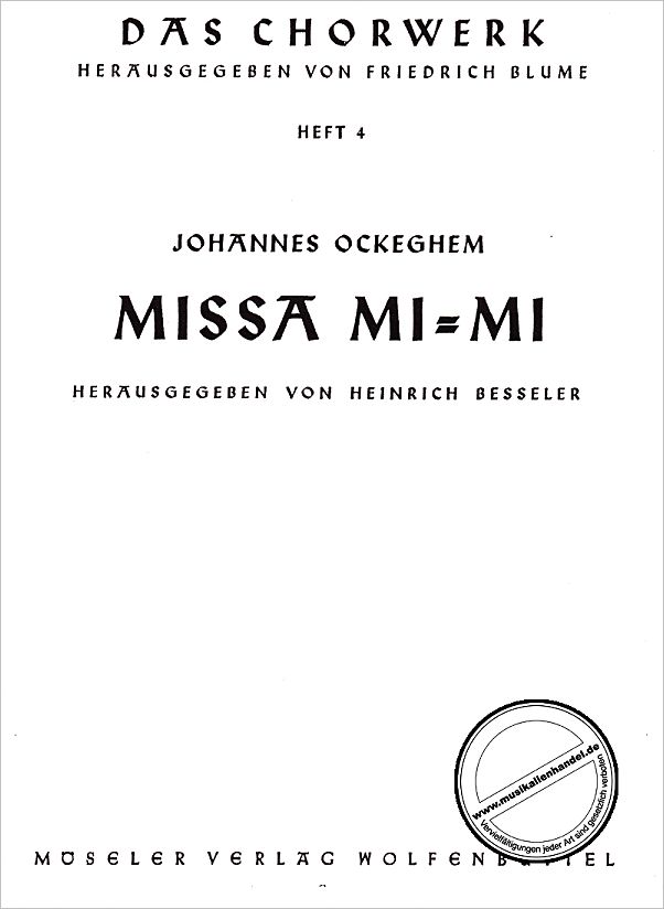 Titelbild für M 80004 - MISSA MI MI